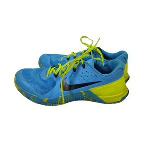 Nike Flywire Blue Yellow Size 8.5 Men 84392-400 Lace Up Sneakers